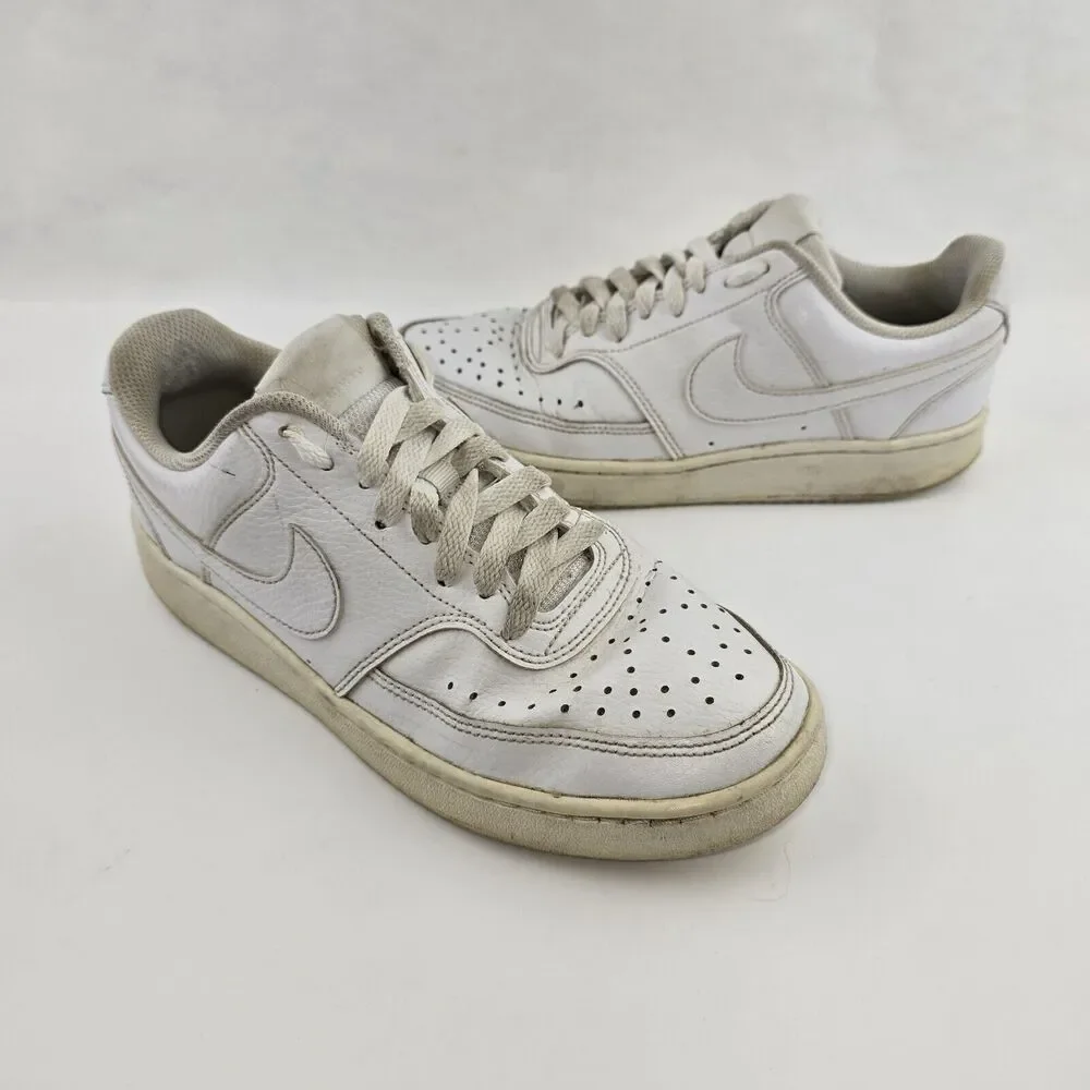 Nike‎ Court Vision Low Sneakers Shoes Triple White CD5434-100 Womens Size 7.5